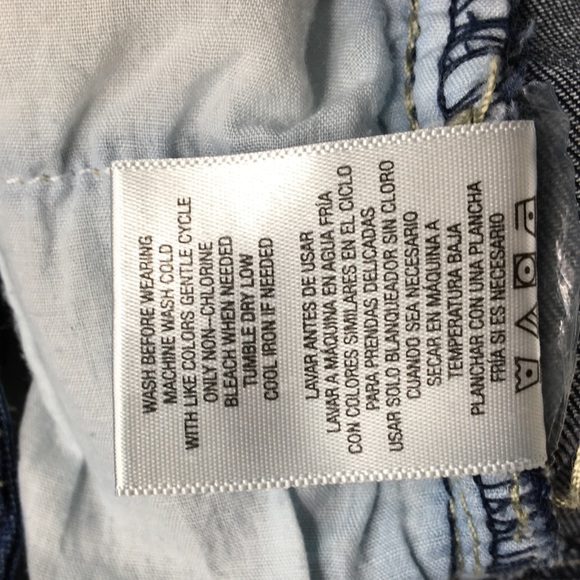 ⬇️Bongo Distressed Crochet Lace Denim Shorts Size 7 - Picture 12 of 14